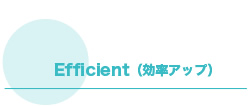 Efficient（効率アップ）